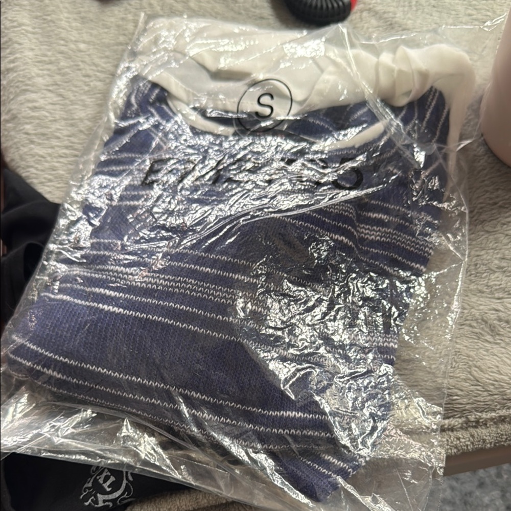 NWT Striped Navy and White Sweater Size Small